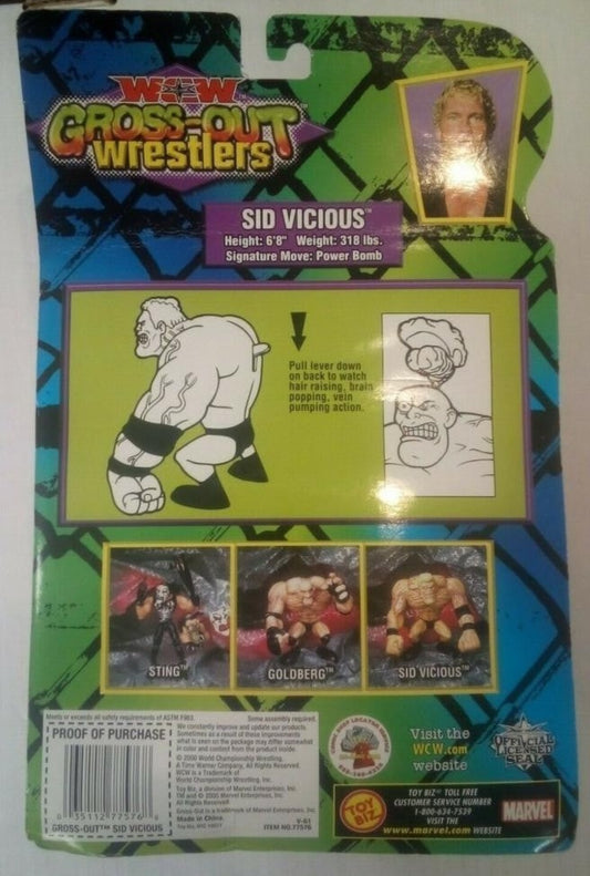 2000 WCW Toy Biz Gross-Out Wrestlers Sid Vicious