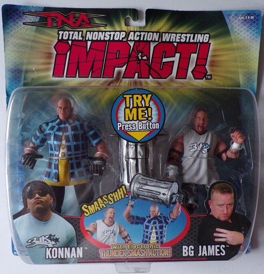 2005 Total Nonstop Action [TNA] Wrestling Impact! Marvel Toys Series 1 Multipack: Konnan & BG James
