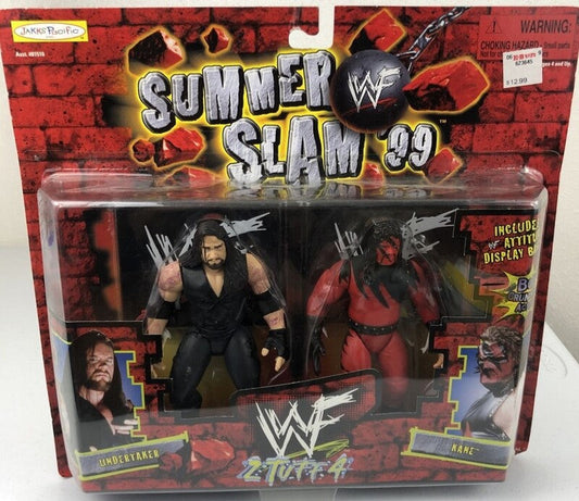 1999 WWF Jakks Pacific 2 Tuff Series 4 Undertaker & Kane