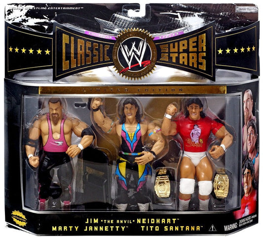 2005 WWE Jakks Pacific Classic Superstars 3-Packs Series 3 Jim "The Anvil" Neidhart, Marty Jannetty & Tito Santana