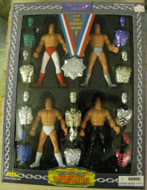 2002 Hinstar International Wrestling Bootleg/Knockoff Multi Character Wrestler 4-Pack [Heavy Metal Weight]