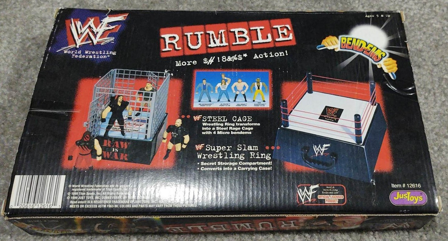 1999 WWF Just Toys Bend-Ems Rumble [With Undertaker, Stone Cold Steve Austin, Sable & Rocky Maivia]