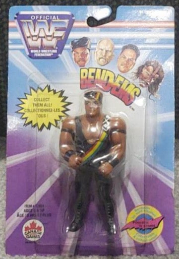1998 WWF Just Toys Bend-Ems Canadian Series 5 Faarooq