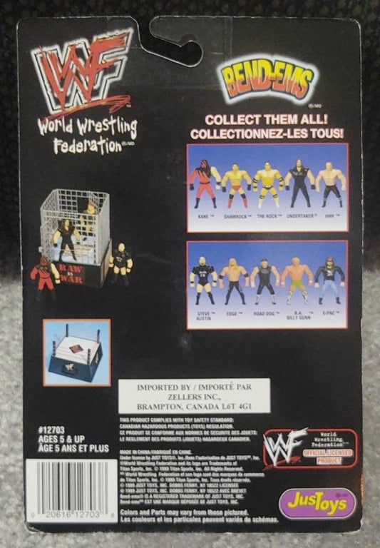 1999 WWF Just Toys Bend-Ems Canadian Champions Mankind