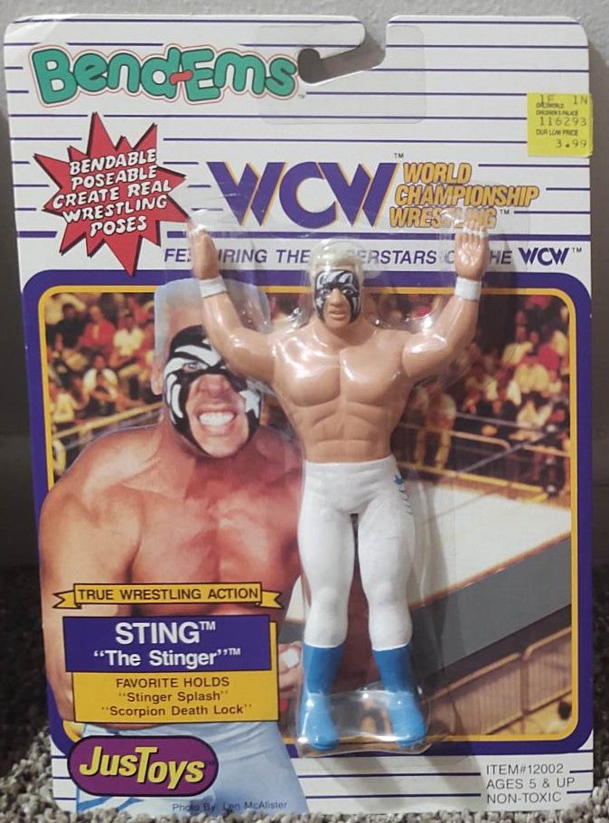 1990 WCW Just Toys Bend-Ems Sting [Large Card]