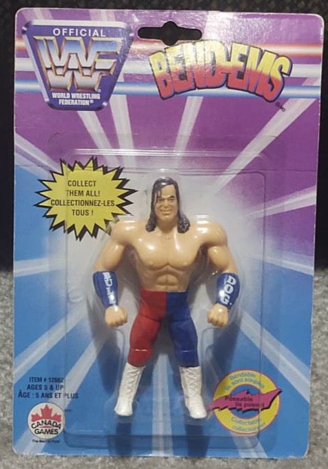 1997 WWF Just Toys Bend-Ems Canadian Champions British Bulldog
