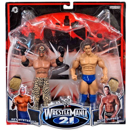 2005 WWE Jakks Pacific Ruthless Aggression WrestleMania 21 2-Pack Series 2: Rey Mysterio & Rene Dupree