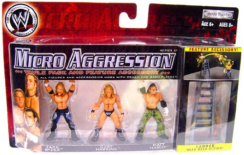 2009 WWE Jakks Pacific Micro Aggression Series 12 Zack Ryder, Curt Hawkins & Matt Hardy