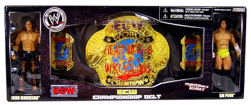 2008 WWE Jakks Pacific ECW Championship Belt [With John Morrison & CM Punk]