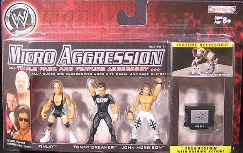 2010 WWE Jakks Pacific Micro Aggression Series 17 Finlay, Tommy Dreamer & John Morrison