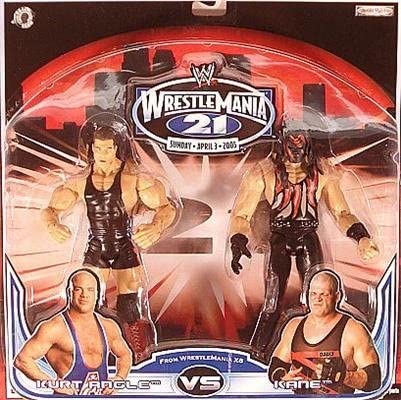 2005 WWE Jakks Pacific Ruthless Aggression WrestleMania 21 2-Pack Series 1: Kurt Angle vs. Kane