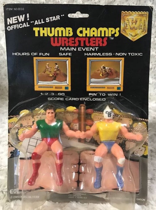 1985 Emson Bootleg/Knockoff IWA Thumb Champs Wrestlers
