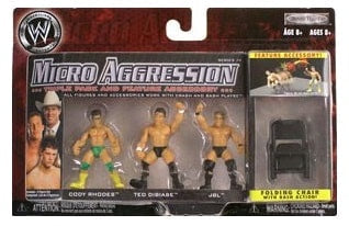 2009 WWE Jakks Pacific Micro Aggression Series 14 Cody Rhodes, Ted Dibiase & JBL