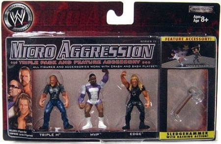 2010 WWE Jakks Pacific Micro Aggression Series 16 Triple H, MVP & Edge