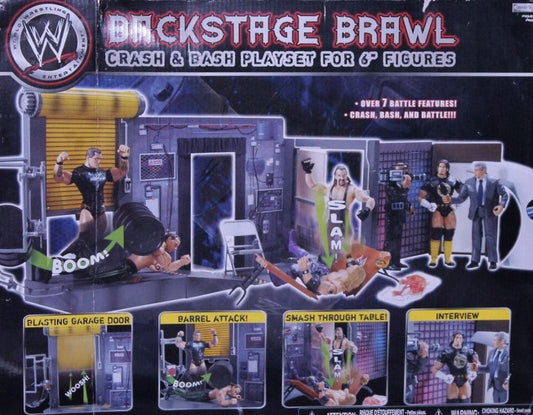 2007 WWE Jakks Pacific Backstage Brawl Crash & Bash Playset for 6" Figures