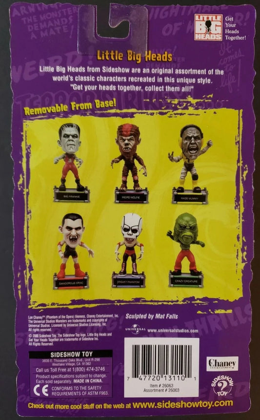 2000 Sideshow Toy Universal Monsters Little Big Head Wrestlers Crazy Creature