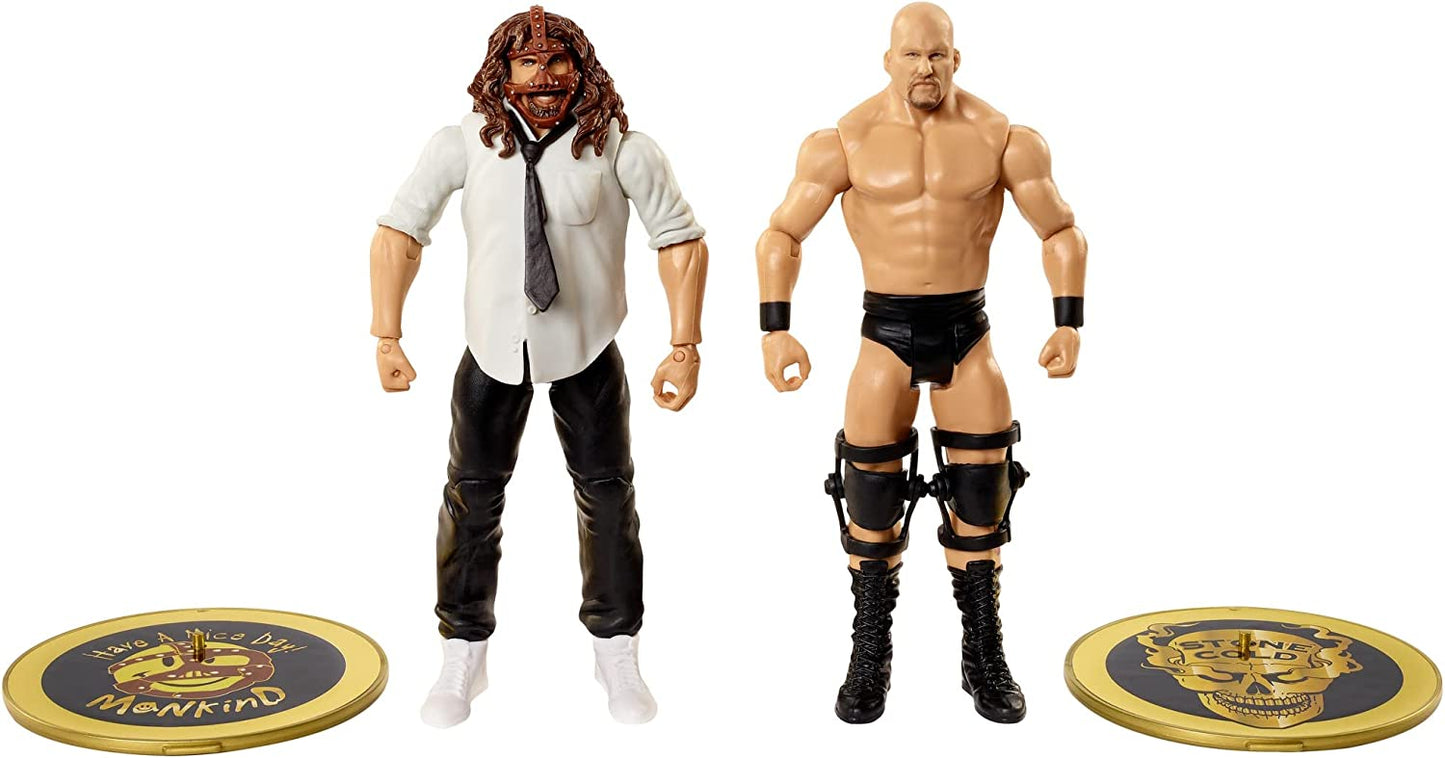 2021 WWE Mattel Basic Championship Showdown Series 5 Mankind vs. "Stone Cold" Steve Austin