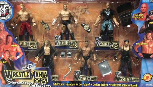 WWF Jakks Pacific Titantron Live "WrestleMania X8 Signature Collection" Box Set: Chris Jericho, Triple H, Stone Cold Steve Austin, Edge, The Rock & Undertaker