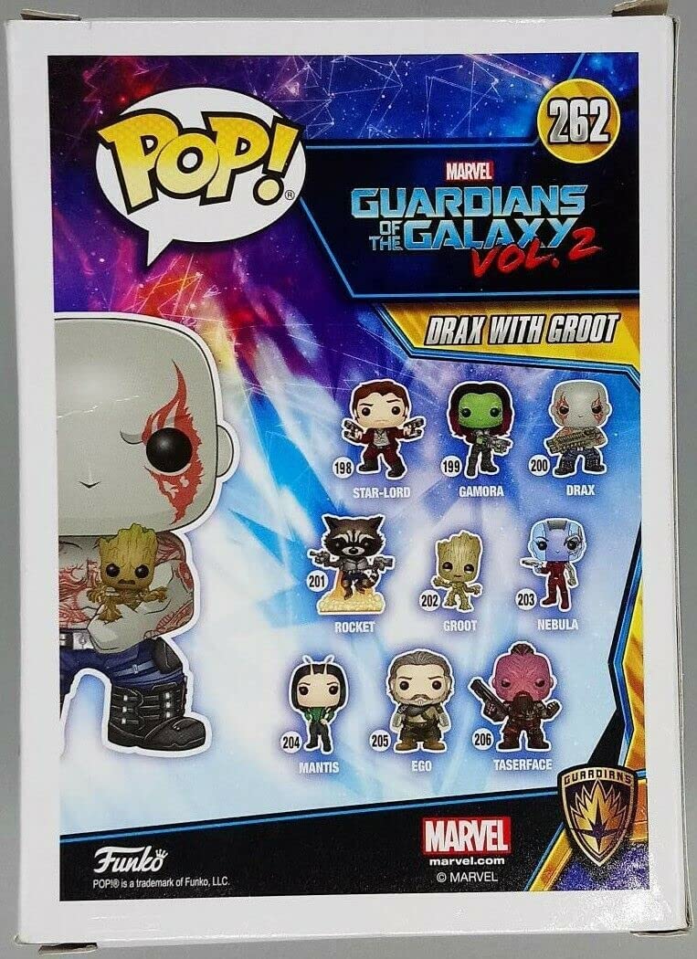 2017 Funko Guardians of the Galaxy Vol. 2 POP! Vinyls 262 Drax With Groot