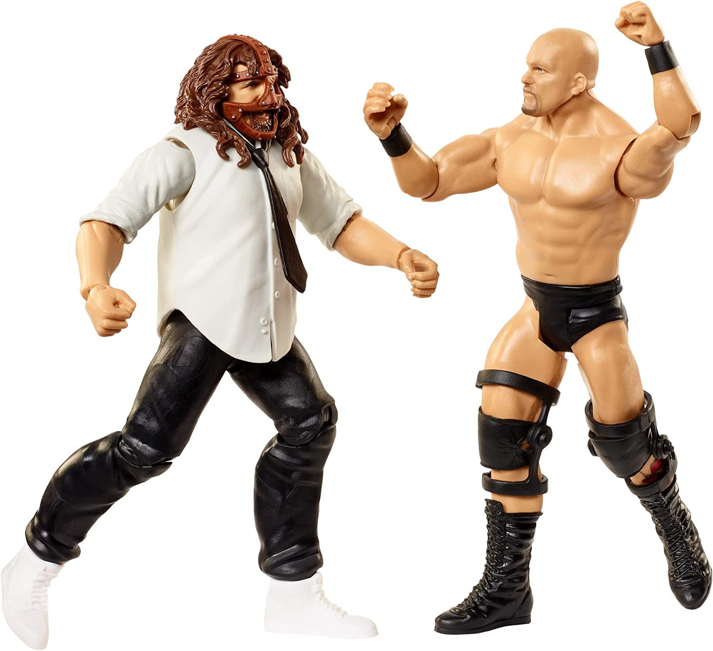 2021 WWE Mattel Basic Championship Showdown Series 5 Mankind vs. "Stone Cold" Steve Austin