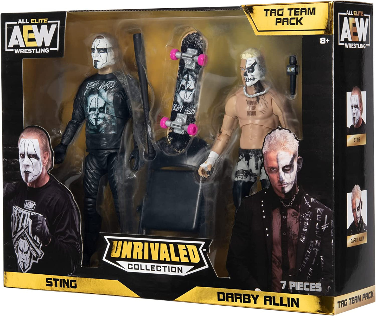 2022 AEW Jazwares Unrivaled Collection Amazon Exclusive Sting & Darby Allin Tag Team Pack