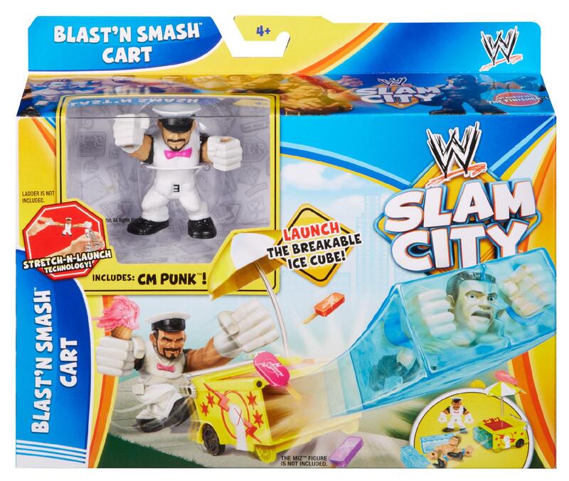 2014 WWE Mattel Slam City Blast 'N' Smash Cart [With CM Punk]