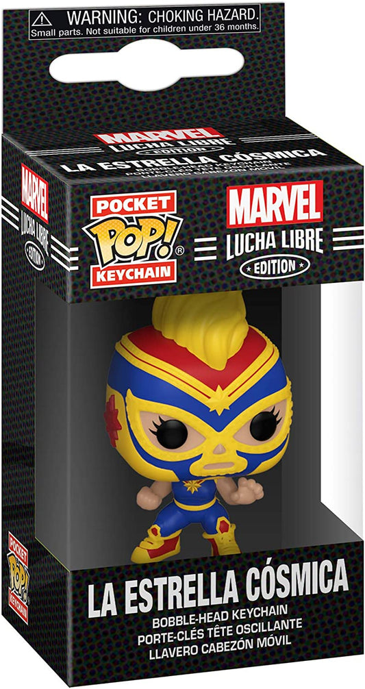 2021 Marvel Lucha Libre Edition Funko Pocket POP! Keychain La Estrella Cosmica