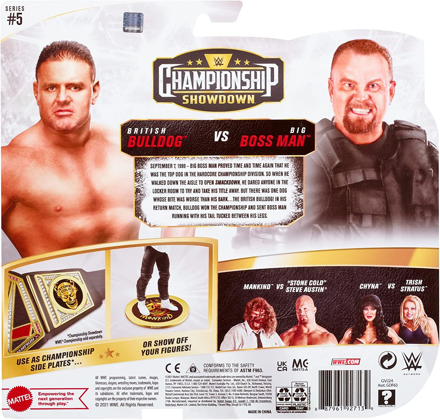 2021 WWE Mattel Basic Championship Showdown Series 5 British Bulldog vs. Big Boss Man