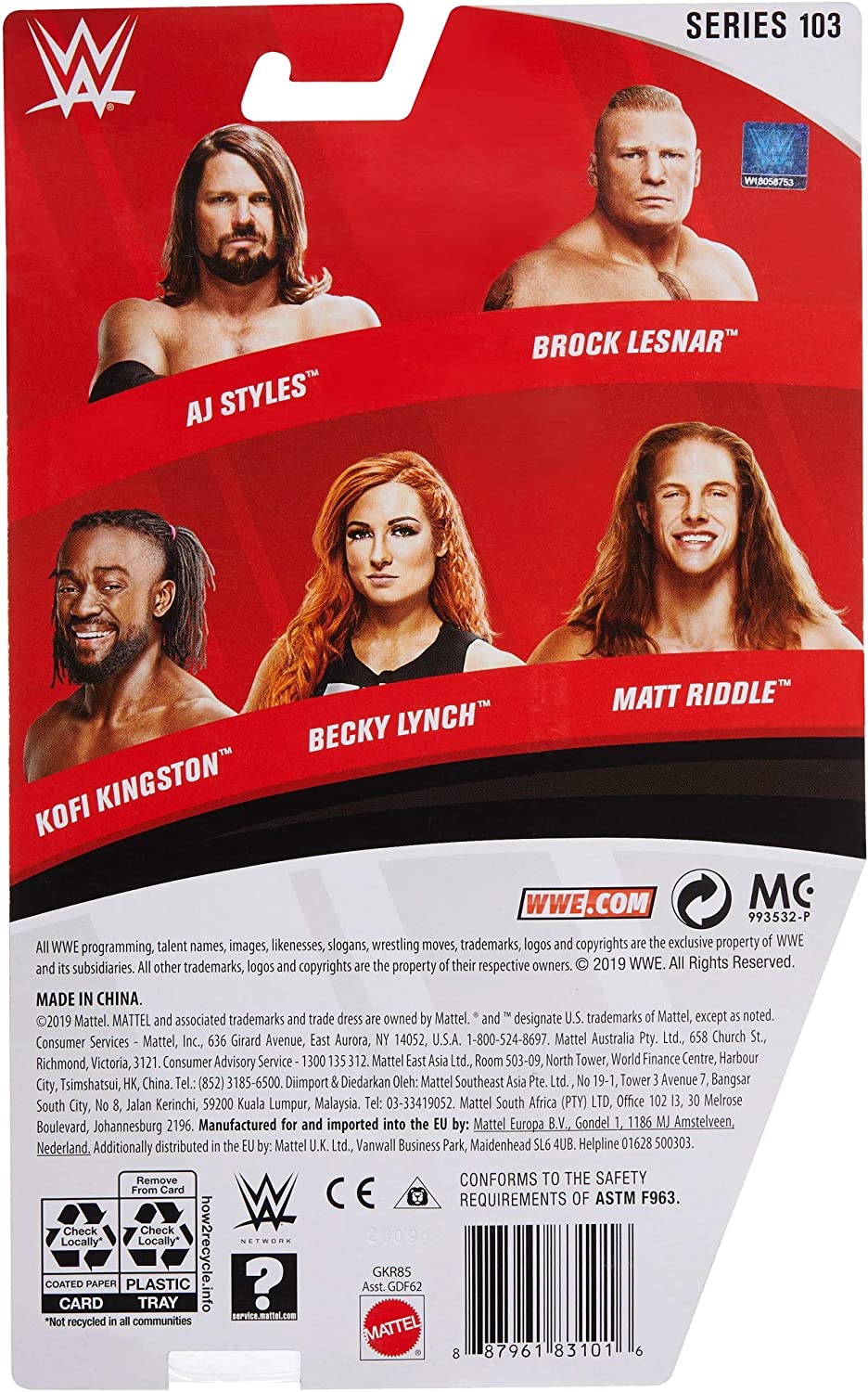 2020 WWE Mattel Basic Series 103 AJ Styles