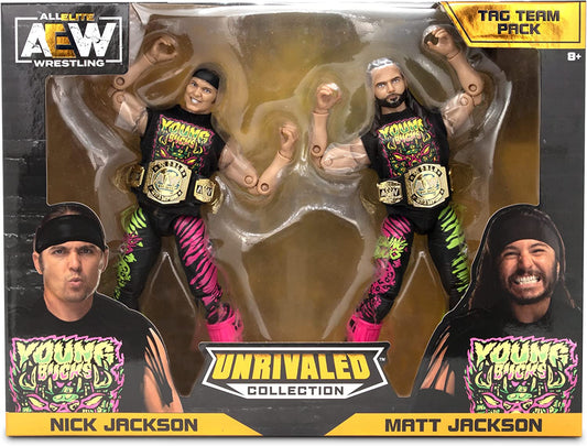 2022 AEW Jazwares Unrivaled Collection Amazon Exclusive Young Bucks Tag Team Pack