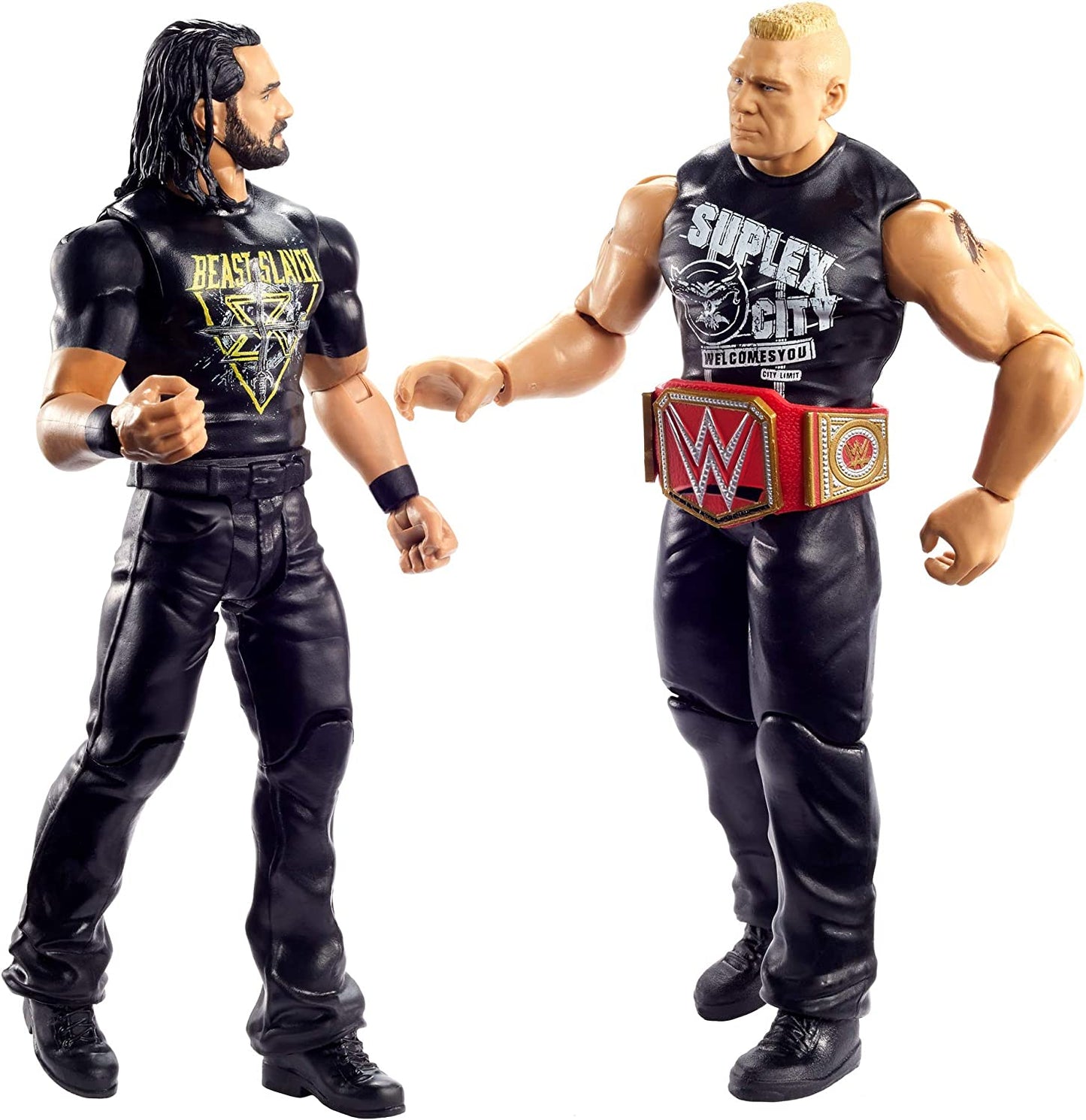 2020 WWE Mattel Basic Battle Packs Series 63 Brock Lesnar vs. Seth Rollins
