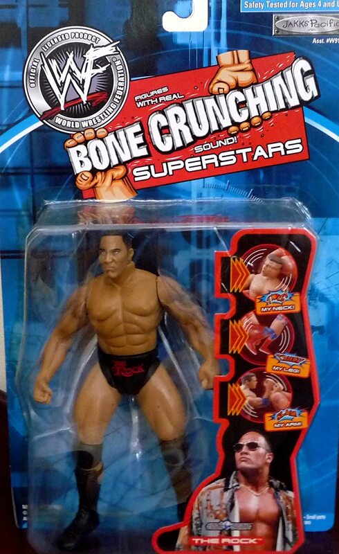 2001 WWF Jakks Pacific Bone Crunching Superstars The Rock