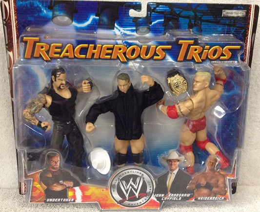 2005 WWE Jakks Pacific Treacherous Trios Series 1 Undertaker, John "Bradshaw" Layfield & Heidenreich