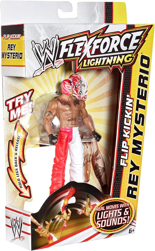 2012 WWE Mattel Flex Force Lightning Flip Kickin' Rey Mysterio [With Red Accents]