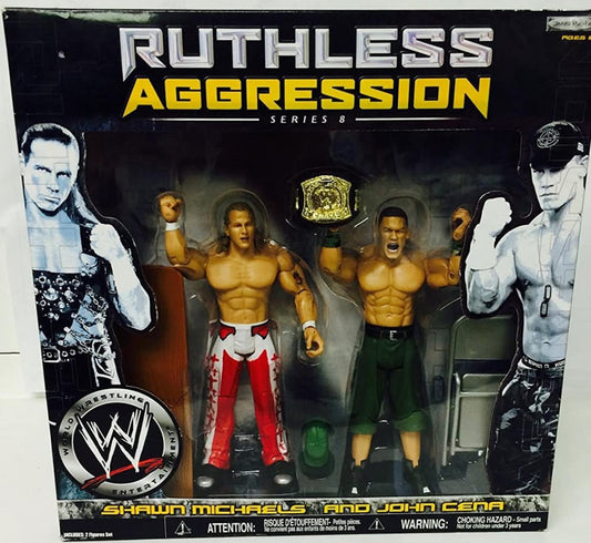 2007 WWE Jakks Pacific Ruthless Aggression Kmart Exclusive 2-Pack: Shawn Michaels & John Cena