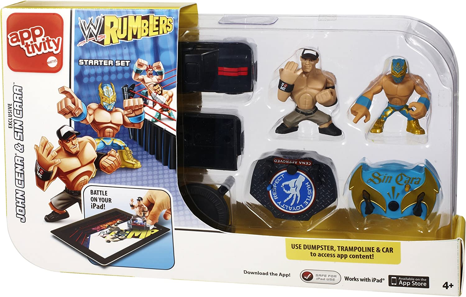 2012 WWE Mattel Rumblers Apptivity John Cena & Sin Cara Starter Set ...