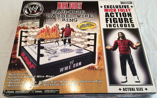 WWE Jakks Pacific Hardcore Barbed Wire Ring [With Mick Foley, Exclusive]