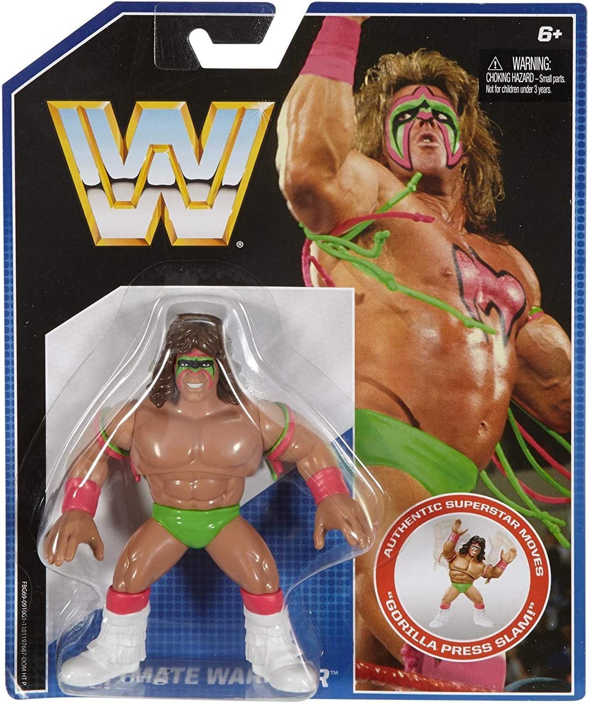 2016 WWE Mattel Retro Series 1 Ultimate Warrior with Gorilla Press Slam! [Exclusive]