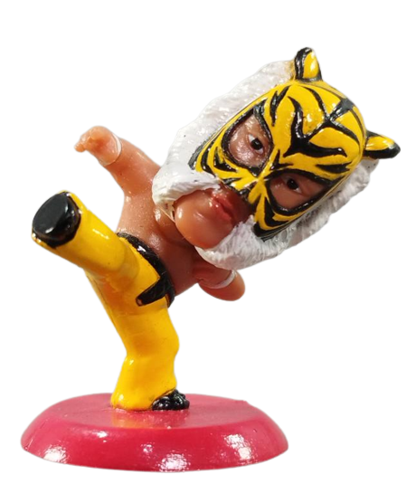 2005 CharaPro Mini Big Heads/Pro-Kaku Heroes Series 1.5 Tiger Mask IV [With Yellow Pants]