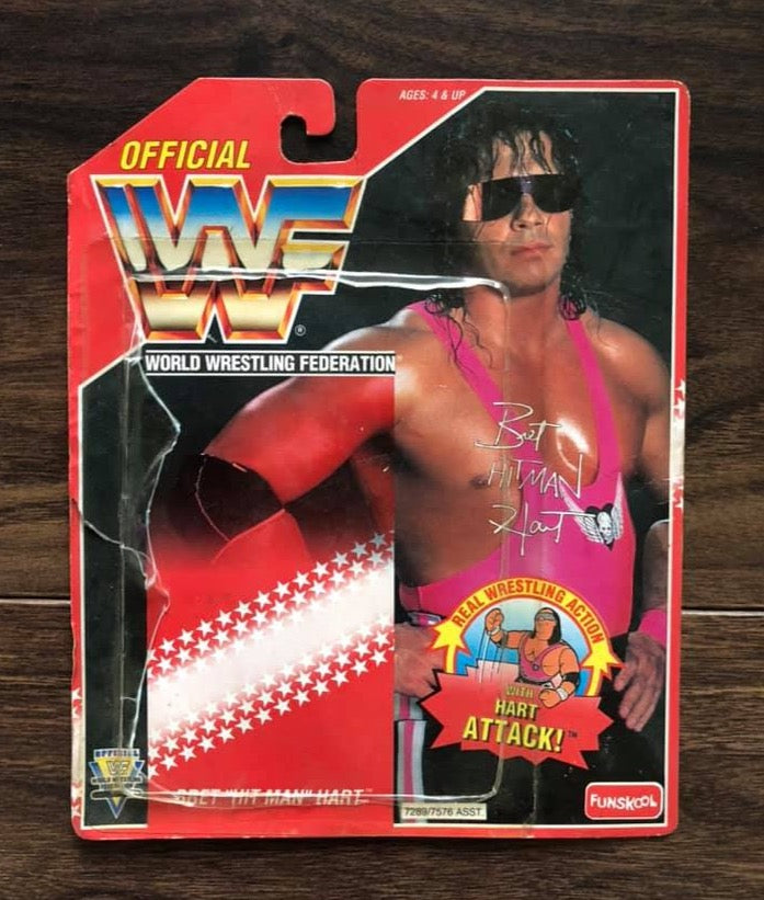 1995 WWF Funskool Bret "Hitman" Hart with Hart Attack!