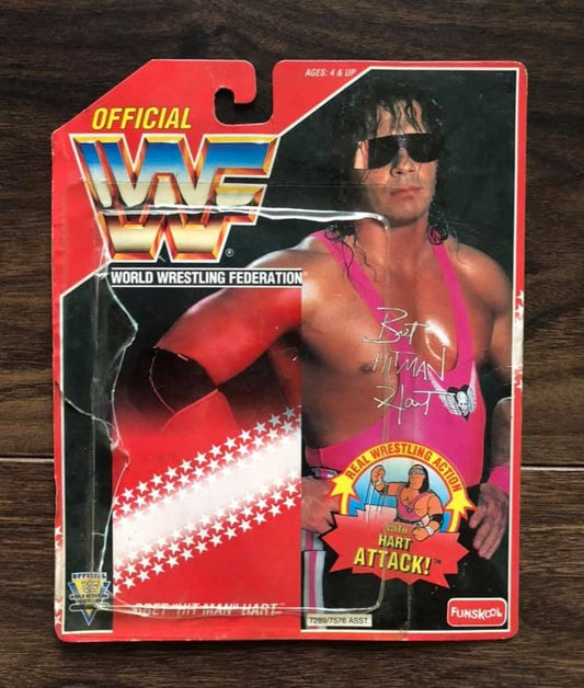 1995 WWF Funskool Bret "Hitman" Hart with Hart Attack!