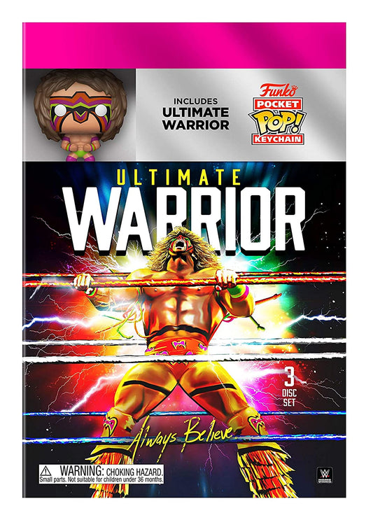 2018 WWE "Ultimate Warrior: Always Believe" DVD With Funko Pocket POP! Keychain