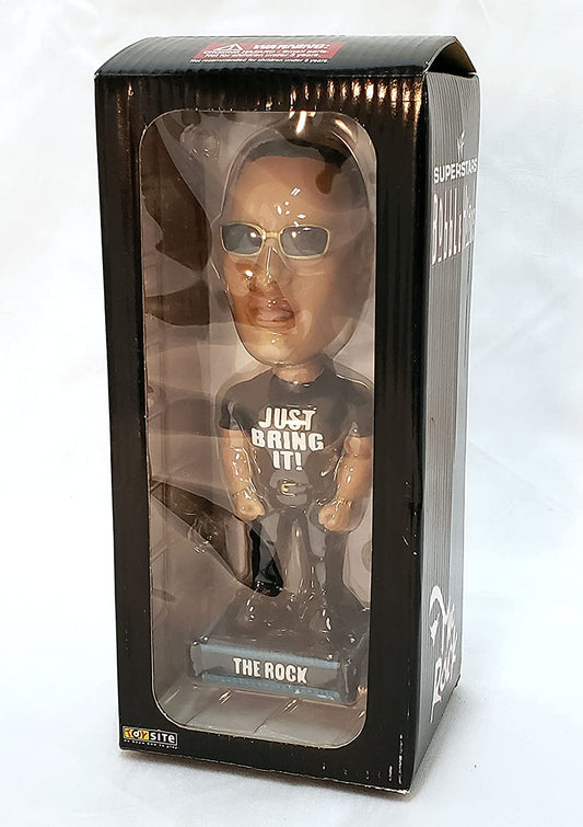 2001 WWF ToySite Superstars BobbleHeads The Rock