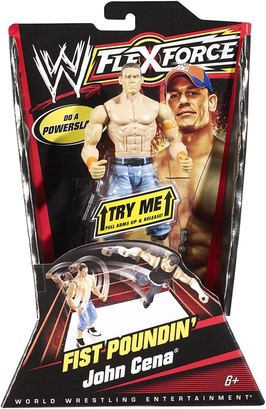 2010 WWE Mattel Flex Force Series 1 Fist Poundin' John Cena [With Blue Jorts & Orange Wristbands]