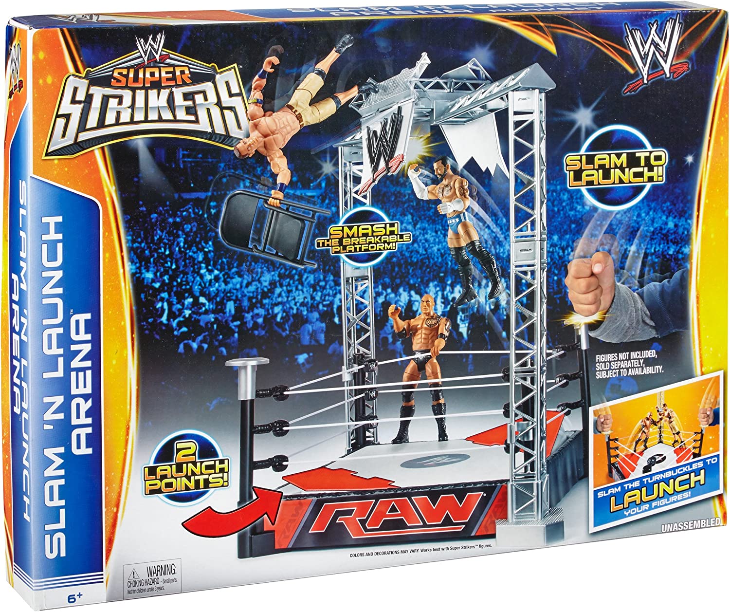 2014 WWE Mattel Super Strikers Wrestling Rings & Playsets: Slam 'N' La ...