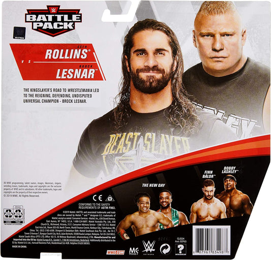 2020 WWE Mattel Basic Battle Packs Series 63 Brock Lesnar vs. Seth Rollins