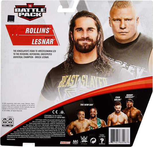 2020 WWE Mattel Basic Battle Packs Series 63 Brock Lesnar vs. Seth Rollins