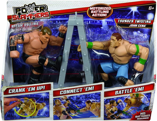 2012 WWE Mattel Power Slammers Series 1 Steam Rolling Randy Orton & Thunder Twisting John Cena