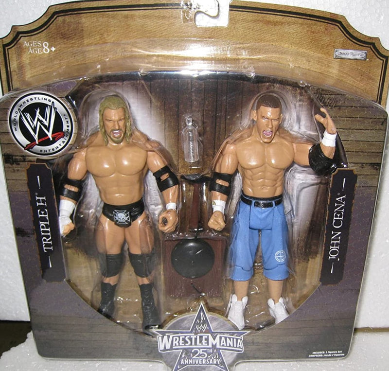 2009 WWE Jakks Pacific Ruthless Aggression WrestleMania 25th Anniversary 2-Packs Series 1: Triple H & John Cena
