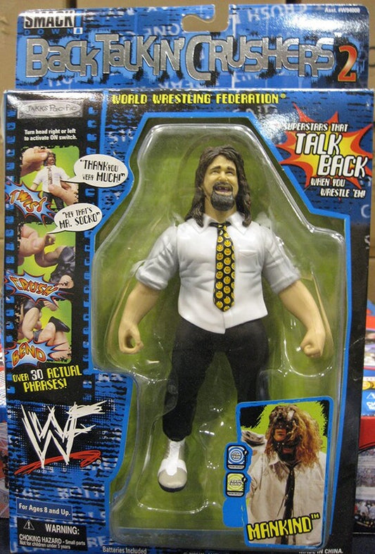 2000 WWF Jakks Pacific Back Talkin' Crushers Series 2 Mankind